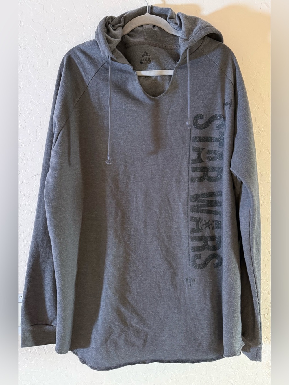 Disney Star Wars, 2X, cotton blend, gray heather Star Wars sweatshirt